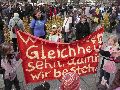 Demonstration des Bündnisses Zukunft & Zusammenhalt  gegen die Sparpolitik des Landtags