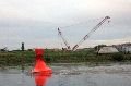 Faltbootfahrt von Pieschen zur Waldschlößchenbrückenbau-Stelle und zurück