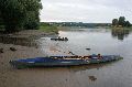 Faltbootfahrt von Pieschen zur Waldschlößchenbrückenbau-Stelle und zurück