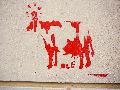 Plakate, Graffitis, Werbung,Aufkleber,  Kunst oder Ähnliches in der Neustadt-Antonstadt, Politisches und Unpolitisches