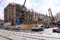 Abriß des Linde Gebäude, Herstellen von Vergangenheit der DDR