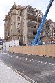 Abriß des Linde Gebäude, Herstellen von Vergangenheit der DDR