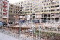 Abriß des Linde Gebäude, Herstellen von Vergangenheit der DDR