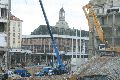 Abriß des Linde Gebäude, Herstellen von Vergangenheit der DDR