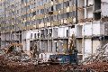 Abriß des Linde Gebäude, Herstellen von Vergangenheit der DDR
