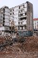 Abriß des Linde Gebäude, Herstellen von Vergangenheit der DDR