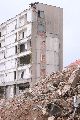 Abriß des Linde Gebäude, Herstellen von Vergangenheit der DDR