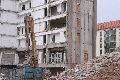 Abriß des Linde Gebäude, Herstellen von Vergangenheit der DDR