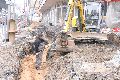 Abriß des Linde Gebäude, Herstellen von Vergangenheit der DDR