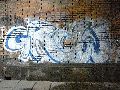 Graffitis-Schriften und Blütenfarben
