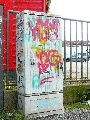 Graffitis-Schriften und Blütenfarben