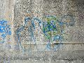 Graffitis-Schriften und Blütenfarben