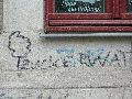 Graffitis-Schriften und Blütenfarben
