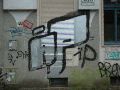 Graffitis-Schriften und Blütenfarben