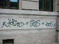 Graffitis-Schriften und Blütenfarben