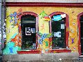 Graffitis-Schriften und Blütenfarben