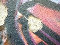 Graffitis-Schriften und Blütenfarben