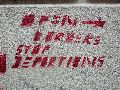 Graffitis-Schriften und Blütenfarben