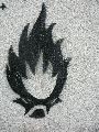 Graffitis-Schriften und Blütenfarben