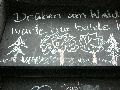 Graffitis-Schriften und Blütenfarben