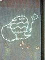 Graffitis-Schriften und Blütenfarben