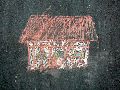 Graffitis-Schriften und Blütenfarben