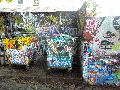 Graffitis-Schriften und Blütenfarben