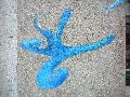 Graffitis-Schriften und Blütenfarben