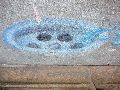 Graffitis-Schriften und Blütenfarben