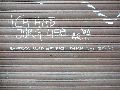 Graffitis-Schriften und Blütenfarben