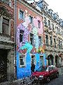 Graffitis-Schriften und Blütenfarben