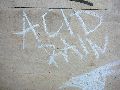 Graffitis-Schriften und Blütenfarben