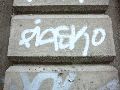Graffitis-Schriften und Blütenfarben