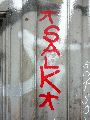 Graffitis-Schriften und Blütenfarben