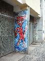 Graffitis-Schriften und Blütenfarben