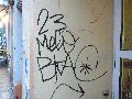 Graffitis-Schriften und Blütenfarben