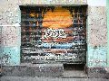 Graffitis-Schriften und Blütenfarben