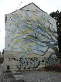 Graffitis-Schriften und Blütenfarben