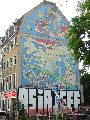 Graffitis-Schriften und Blütenfarben