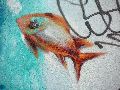 Graffitis-Schriften und Blütenfarben