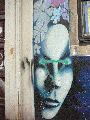 Graffitis-Schriften und Blütenfarben