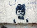 Graffitis-Schriften und Blütenfarben