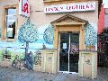 Graffitis-Schriften und Blütenfarben
