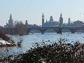 Winterspaziergang  an der Elbe, von Pieschen-Richtung Loschwitz-Blasewitz, mit einem besonderen Augenmerk auf die Waldschlösschenbückenbaustelle