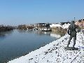 Winterspaziergang  an der Elbe, von Pieschen-Richtung Loschwitz-Blasewitz, mit einem besonderen Augenmerk auf die Waldschlösschenbückenbaustelle