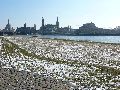 Winterspaziergang  an der Elbe, von Pieschen-Richtung Loschwitz-Blasewitz, mit einem besonderen Augenmerk auf die Waldschlösschenbückenbaustelle