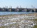 Winterspaziergang  an der Elbe, von Pieschen-Richtung Loschwitz-Blasewitz, mit einem besonderen Augenmerk auf die Waldschlösschenbückenbaustelle