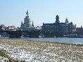 Winterspaziergang  an der Elbe, von Pieschen-Richtung Loschwitz-Blasewitz, mit einem besonderen Augenmerk auf die Waldschlösschenbückenbaustelle