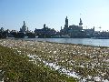 Winterspaziergang  an der Elbe, von Pieschen-Richtung Loschwitz-Blasewitz, mit einem besonderen Augenmerk auf die Waldschlösschenbückenbaustelle