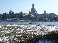 Winterspaziergang  an der Elbe, von Pieschen-Richtung Loschwitz-Blasewitz, mit einem besonderen Augenmerk auf die Waldschlösschenbückenbaustelle